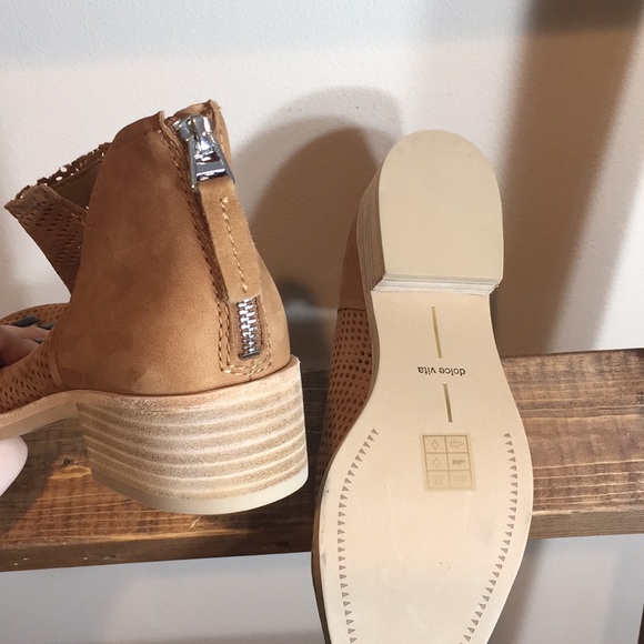 NEW! Dolce Vita Summer Leather Tan Booties Sz 7.5 - Picture 6 of 6